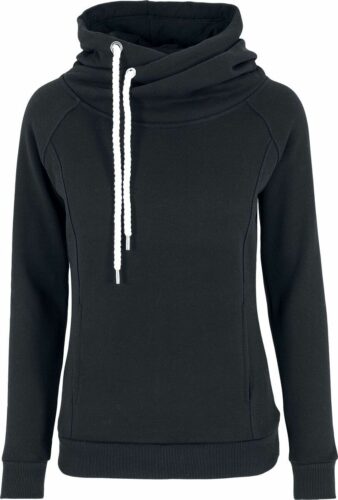 Urban Classics Ladies Raglan High Neck Hoody Dívčí rolák černá