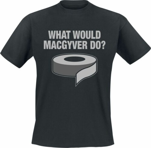 MacGyver What Would MacGyver Do? tricko černá