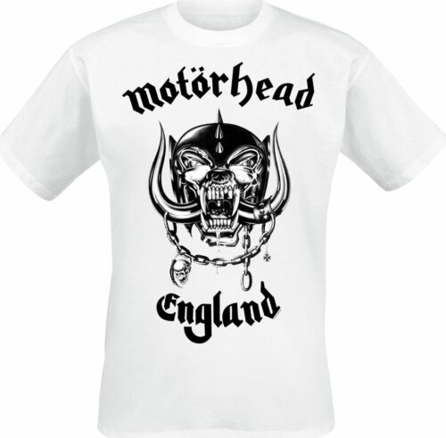 Motörhead England tricko bílá