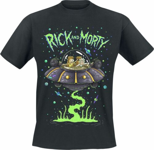 Rick And Morty Spaceship tricko černá