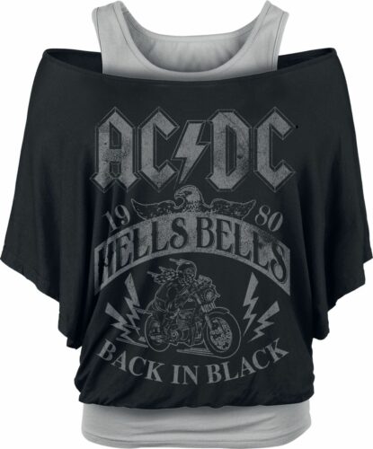 AC/DC Hells Bells 1980 dívcí tricko cerná/šedá