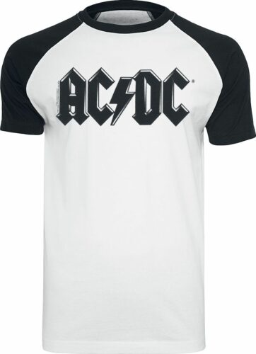 AC/DC Black Logo tricko bílá/cerná