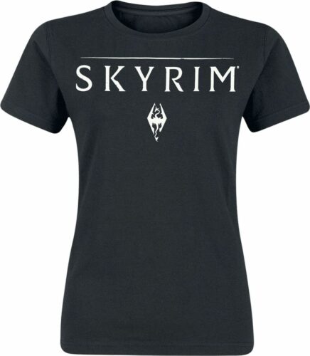 The Elder Scrolls V - Skyrim - Logo dívcí tricko černá