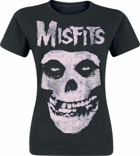 Misfits Pink Skull dívcí tricko černá