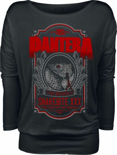 Pantera Snakebite XXX Label dívcí triko s dlouhými rukávy černá