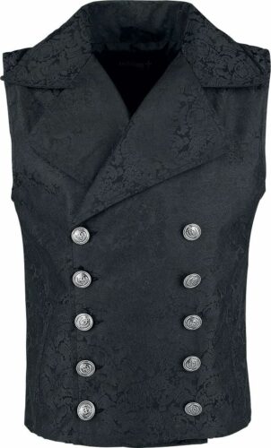 Gothicana by EMP Baroque Vest vesta černá