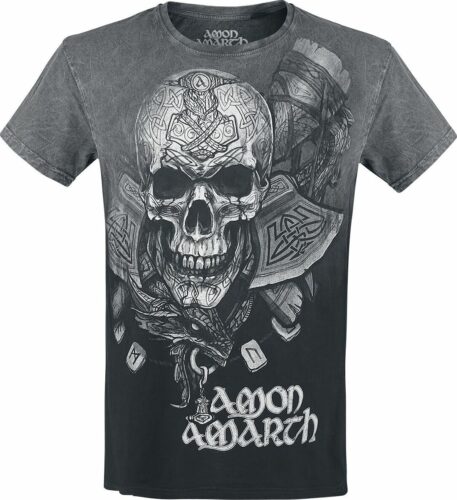 Amon Amarth Carved Skull tricko šedá