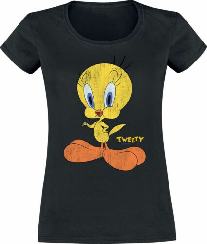 Looney Tunes Tweety Distressed dívcí tricko černá