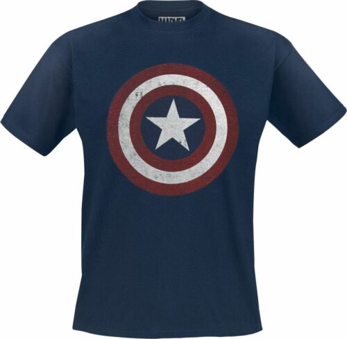 Captain America Shield Logo tricko námořnická modrá