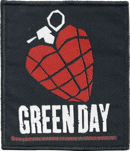 Green Day Heart Grenade nášivka vícebarevný