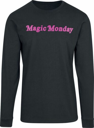 Mister Tee Ladies Magic Monday Slogan dívcí triko s dlouhými rukávy černá