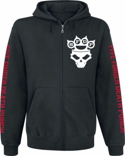 Five Finger Death Punch Skull Crest mikina s kapucí na zip černá