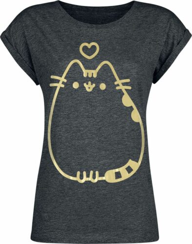 Pusheen Golden Pusheen dívcí tricko charcoal