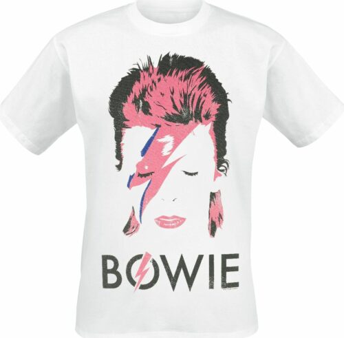 David Bowie Aladdin Sane Distressed tricko bílá