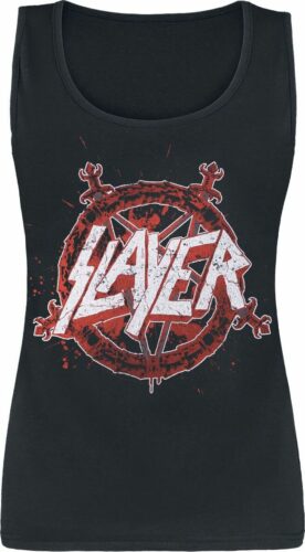 Slayer Pentagram Redux dívcí top černá