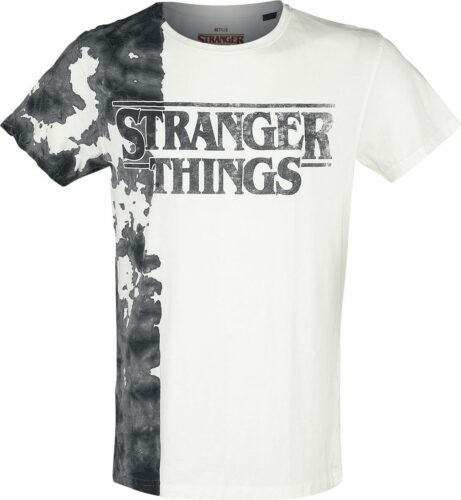 Stranger Things Black Logo Wrinkled tricko bílá/cerná