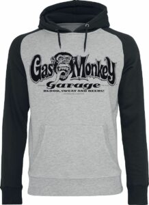 Gas Monkey Garage Logo mikina s kapucí cerná/šedá