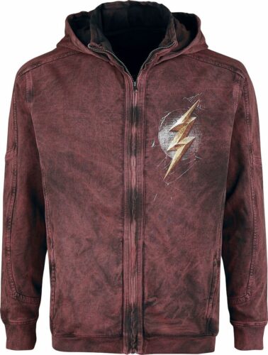 The Flash Lightning mikina s kapucí na zip červená