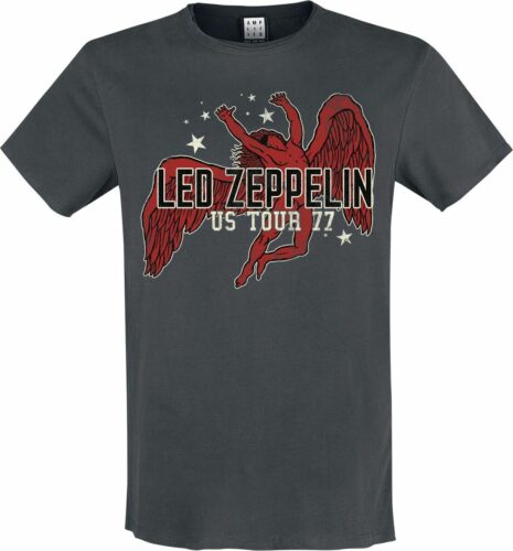 Led Zeppelin Amplified Collection - Icarus tricko charcoal