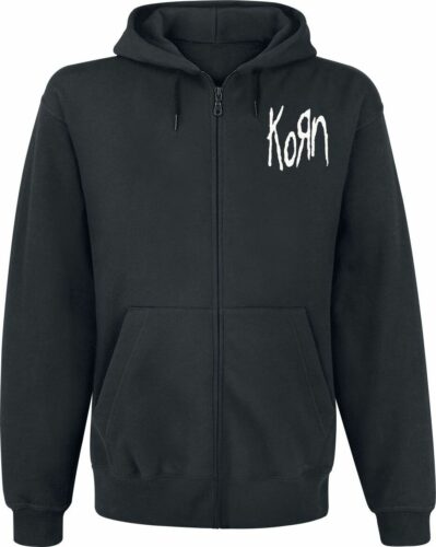 Korn Mirror Cover mikina s kapucí na zip černá