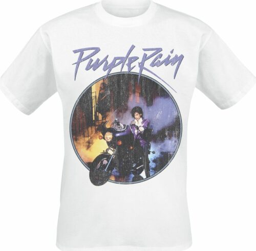 Prince Purple Rain tricko bílá