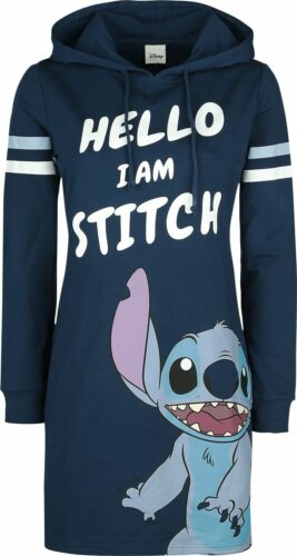 Lilo & Stitch Hello I'm Stitch šaty s kapucí modrá