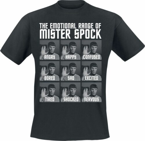 Star Trek The Emotional Range Of Mister Spock tricko černá