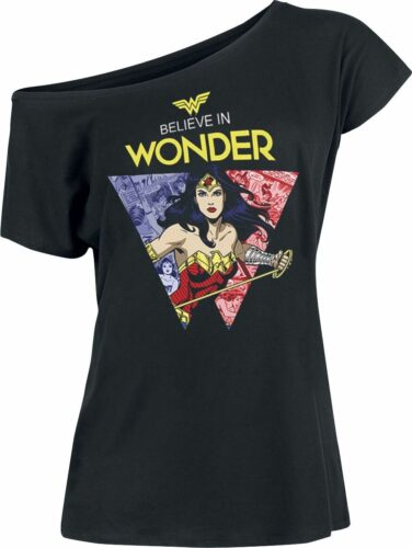 Wonder Woman Believe in Wonder dívcí tricko černá