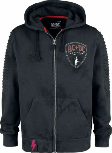 AC/DC EMP Signature Collection mikina s kapucí na zip tmave šedá/cervená