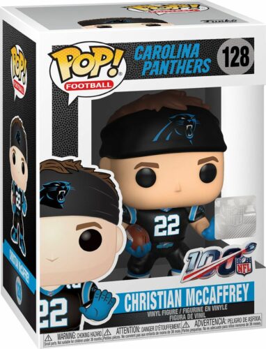 NFL Vinylová figurka č. 128 Carolina Panthers - Christian McCaffrey Sberatelská postava standard