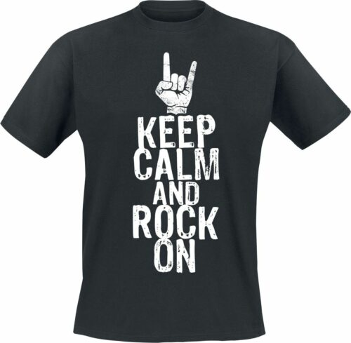 Keep Calm And Rock On tricko černá