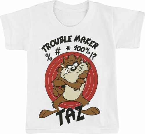 Looney Tunes Trouble Maker Taz detské tricko bílá