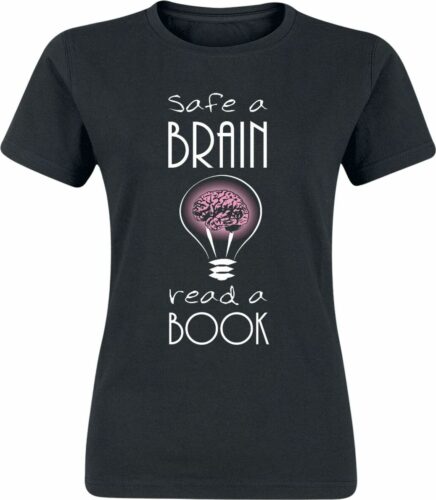 Save A Brain - Read A Book dívcí tricko černá