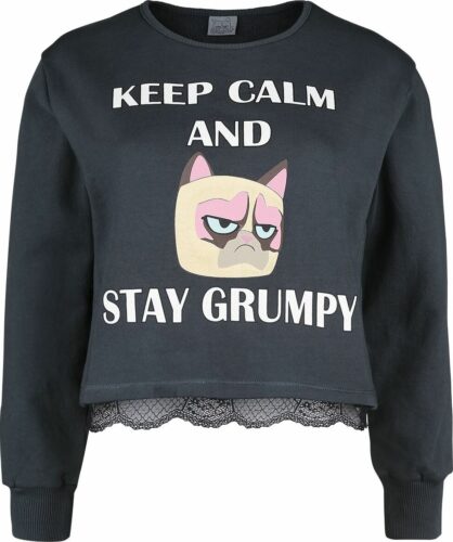 Grumpy Cat Keep Calm And Stay Grumpy Dívcí mikina prošedivelá