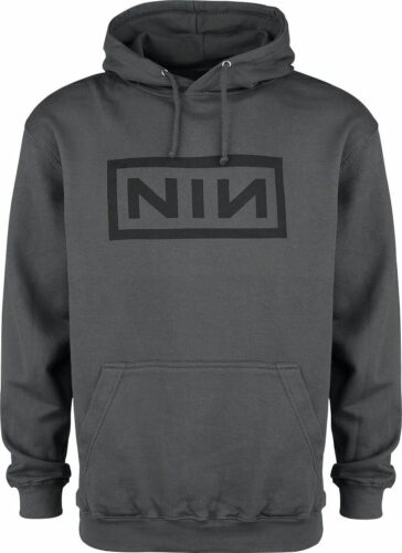 Nine Inch Nails Classic Black Logo mikina s kapucí charcoal