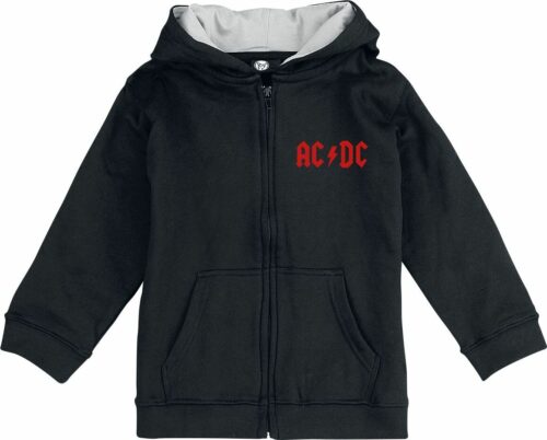 AC/DC Black Ice detská mikina s kapucí na zip černá