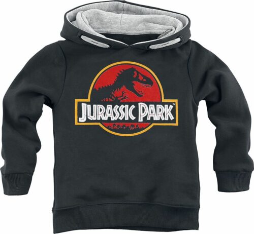 Jurassic Park Classic Logo detská mikina s kapucí černá