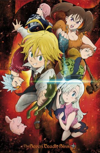 The Seven Deadly Sins Characters plakát vícebarevný