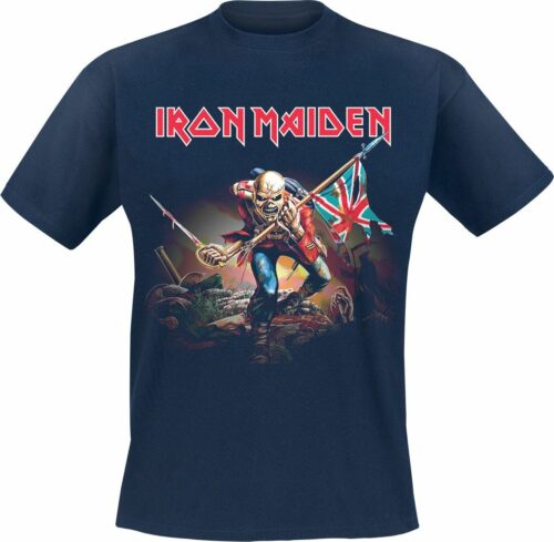 Iron Maiden Trooper tricko námořnická modrá