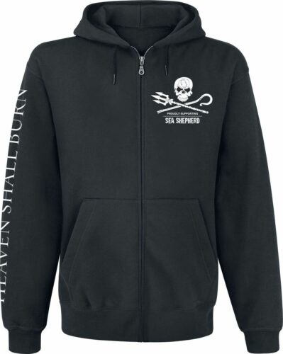 Heaven Shall Burn Sea Shepherd Cooperation - For The Oceans mikina s kapucí na zip černá