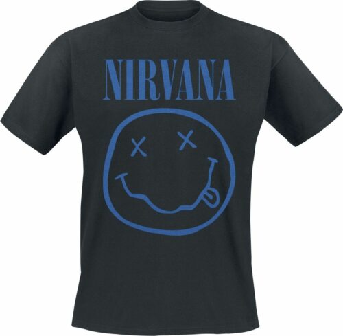 Nirvana Blue Smiley tricko černá