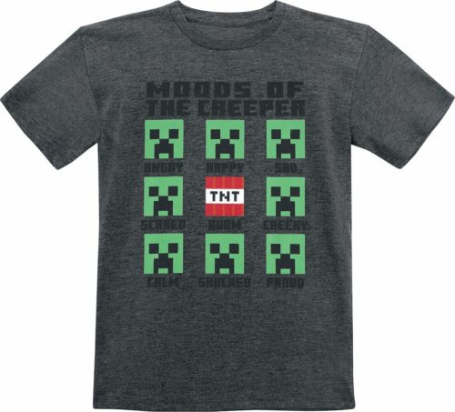 Minecraft Moods Of The Creeper detské tricko charcoal