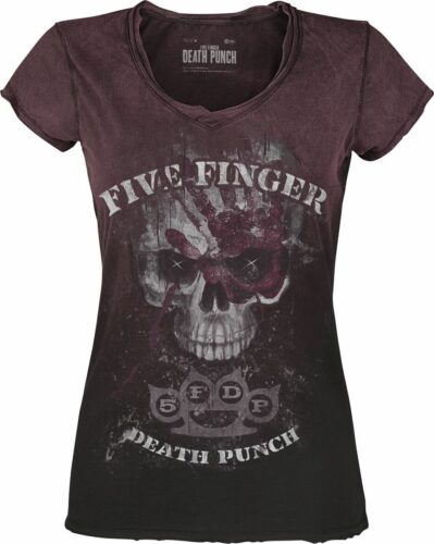 Five Finger Death Punch Big Skull dívcí tricko vínová