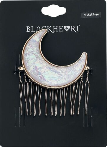 Blackheart Moon Ozdobní sponka bílá/zlatá