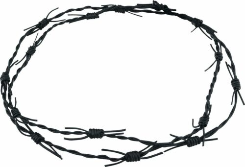 Barbwire Kožený náramek černá