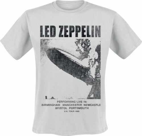 Led Zeppelin UK Tour '69 tricko světle šedá