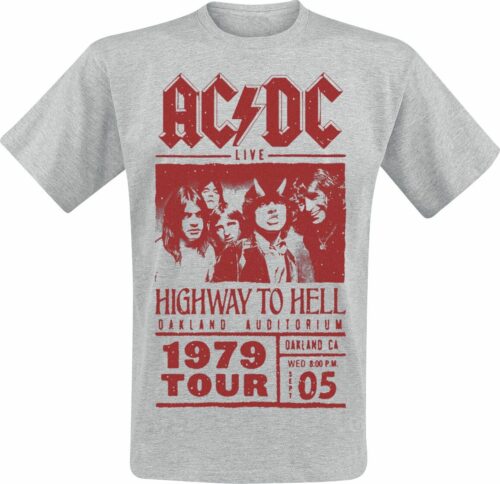 AC/DC Highway To Hell - Red Photo - 1979 Tour tricko prošedivelá