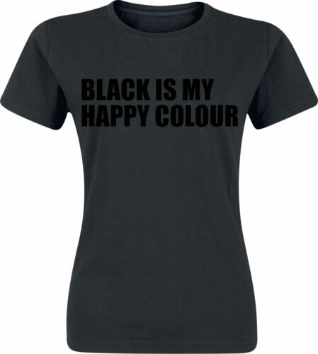 Black Is My Happy Colour dívcí tricko černá