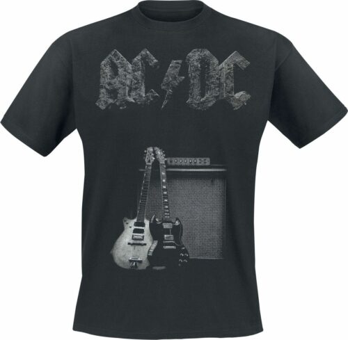 AC/DC In Rock We Trust tricko černá