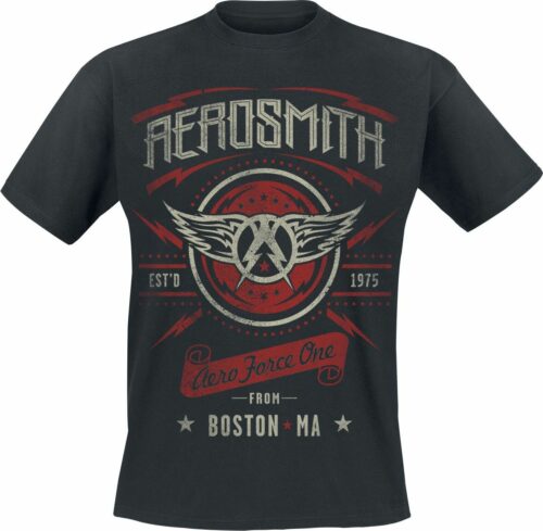 Aerosmith Aero Force One tricko černá